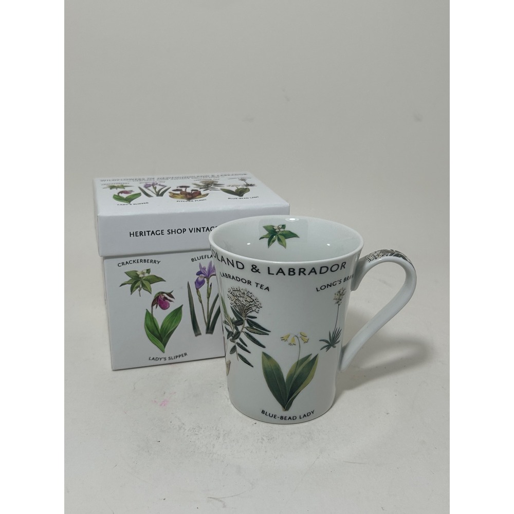 The Postcard Factory Wildflowers of Newfoundland & Labrador Vintage Mug Boxed